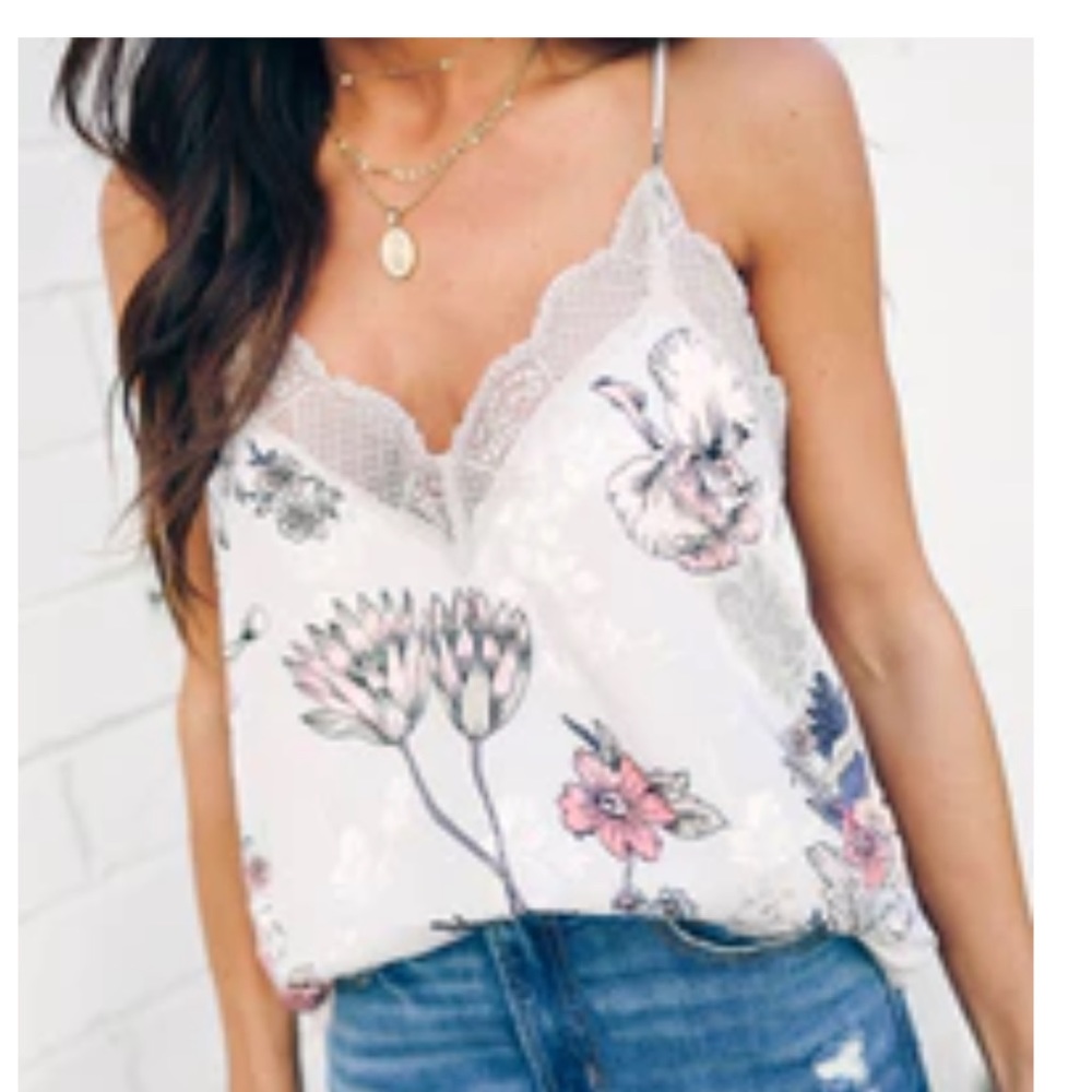 VICI Lace Floral Tank